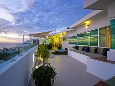 Main view of Terrazas Condominiums in La Paz, Baja California Sur, Mexico